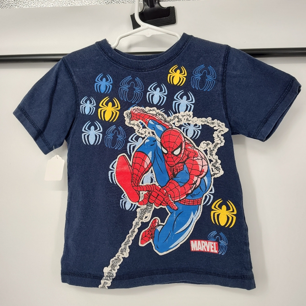 Marvel Kids Dark Blue Spider-Man Short Sleeve Tee Shirt Size 3T